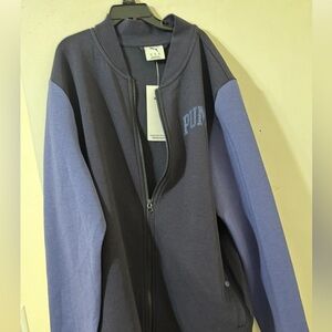 PUMA Men's Black and Gray Bomber Jacket